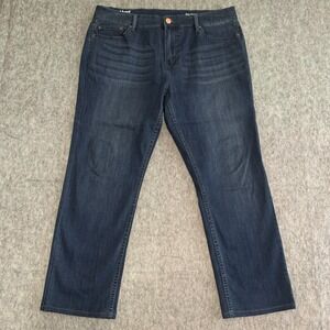 Mugsy Jeans Fultons Men's Blue Indigo Denim Straight Leg Casual Stretch 38x26